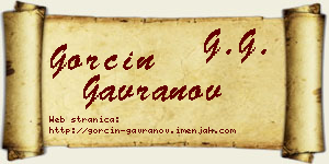 Gorčin Gavranov vizit kartica